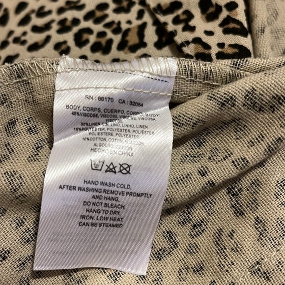 Monarc anthropology open belted cardigan, side pockets,Sz M NWOT animal print - Picture 10 of 10